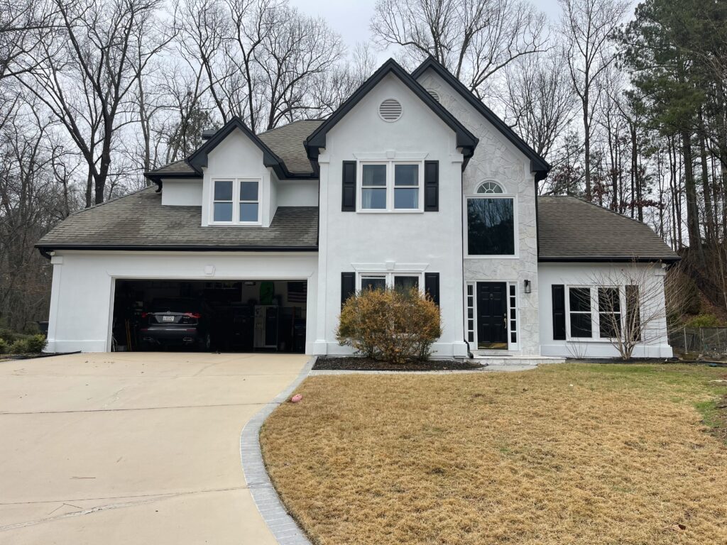 painted home with new windows in Alpharetta